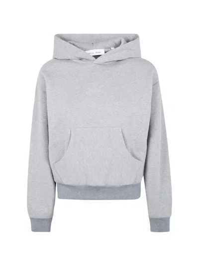 Essentials Logo-embroidered Hoodie In Gray