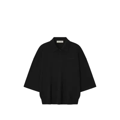 Essentials Logo-embroidered Polo Shirt In Black