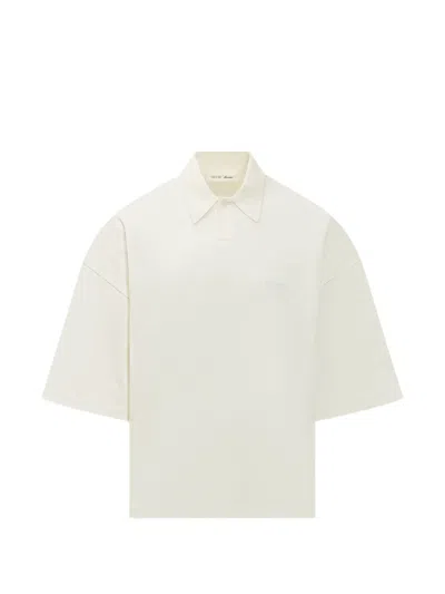 Essentials Logo-embroidered Polo Shirt In Neutral