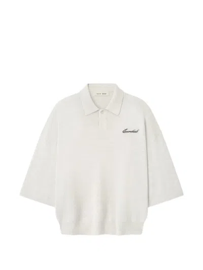 Essentials Logo-embroidered Polo Shirt In White