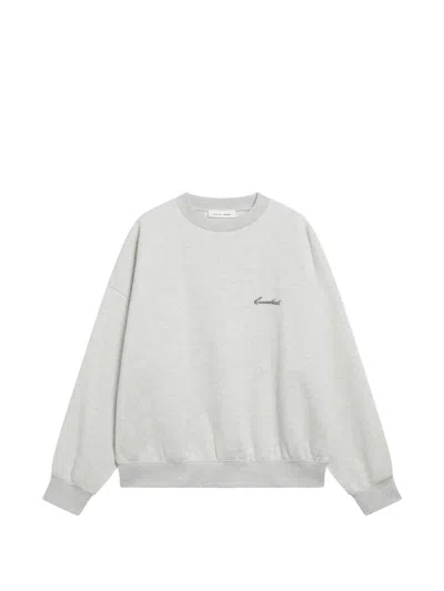 Essentials Logo-embroidered Sweatshirt In Gray