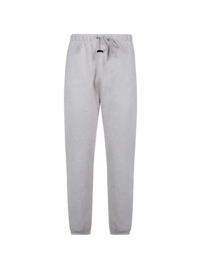 Essentials Logo-embroidered Track Pants In Gray