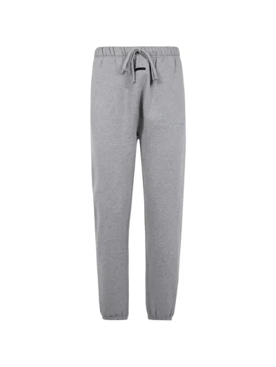 Essentials Logo-embroidered Track Pants In Gray
