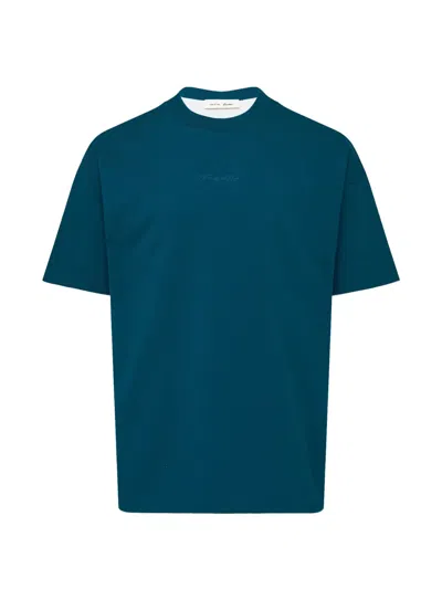 Essentials Logo-embroidered T-shirt In Blue
