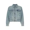 Essentials Logo-patch Denim Jacket In Blue