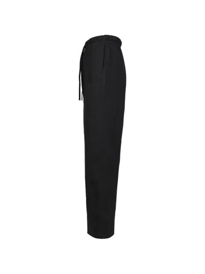Essentials Logo-patch Drawstring Track Pants In Black