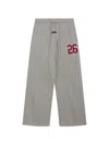 Essentials Logo-patch Drawstring Track Pants In Gray