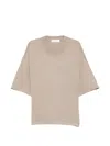 Essentials Logo-patch Drop-shoulder T-shirt In Neutral