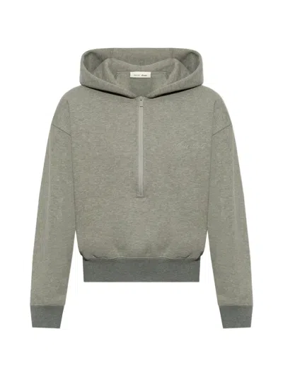 Essentials Logo-patch Hoodie In Gray