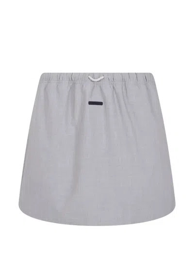 Essentials Logo-patch Mini Skirt In Green