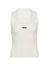 Essentials Logo-patch Ribbed Tank Top In Multi