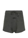 Essentials Logo-patch Shorts In Gray
