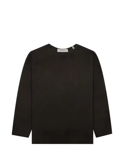 Essentials Kids' Logo-patch Sweater In Black