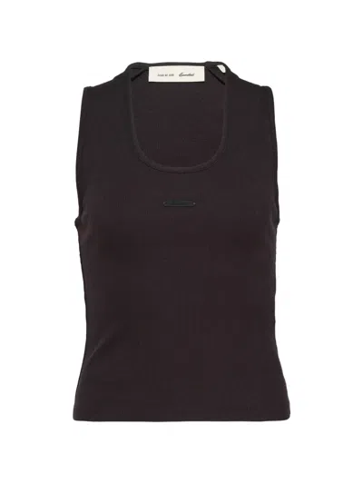 Essentials Logo-patch Tank Top In Black