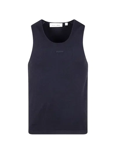 Essentials Logo-patch Tank Top In Brown