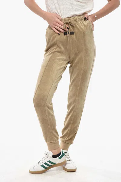 Essentials Logo-patch Track Pants In Beige