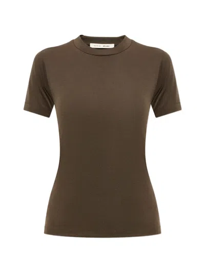 Essentials Logo-patch T-shirt In Brown