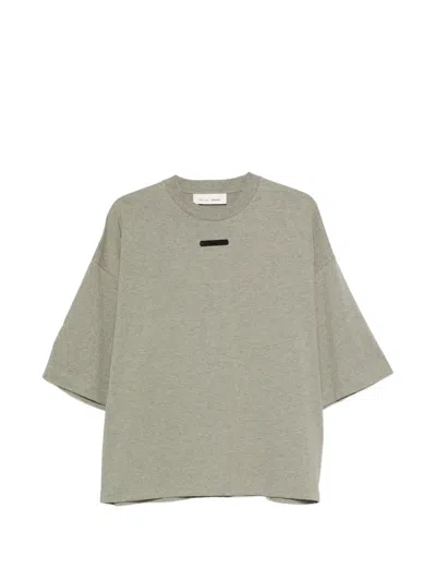 Essentials Logo-patch T-shirt In Gray