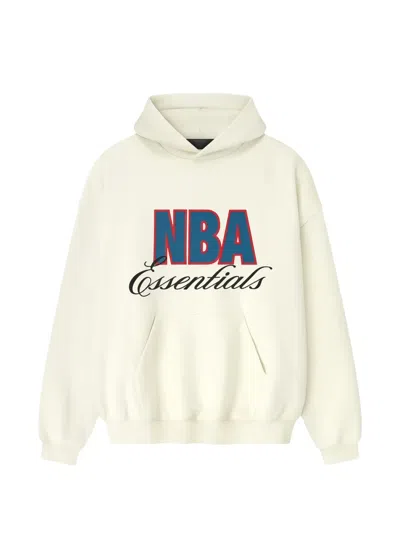 Essentials Logo-print Cotton Hoodie In White