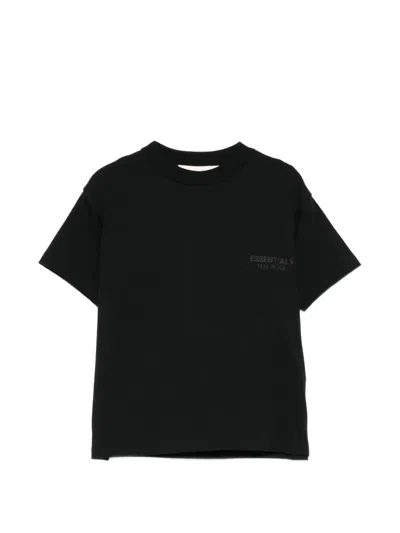 Essentials Kids' Logo-print Crew Neck T-shirt In Black