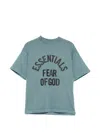 Essentials Logo-print Crew Neck T-shirt In Green
