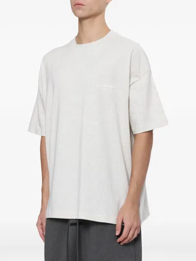 Essentials Logo-print Crew-neck T-shirt In White