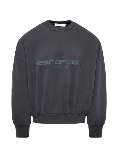 Essentials Logo-print Cropped Sweatshirt In Gray