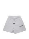Essentials Logo-print Drawstring Shorts In Blue