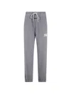 Essentials Logo-print Drawstring Track Pants In Gray