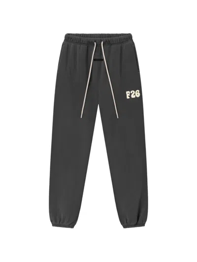 Essentials Logo-print Drawstring Track Pants In Black