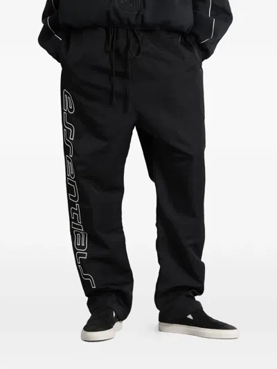 Essentials Logo-print Drawstring Track Pants In Black
