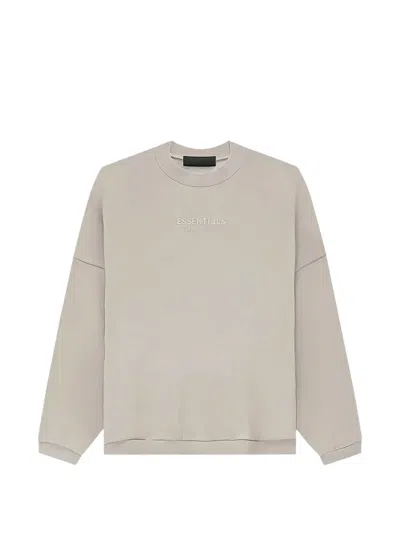 Essentials Logo-print Dropped-shoulder Sweatshirt In Neutral