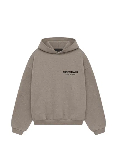 Essentials Kids' Logo-print Fleece Hoodie In Neutral