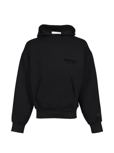 Essentials Logo-print Hoodie In Black