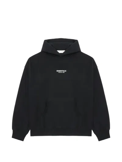 Essentials Logo-print Hoodie In Black