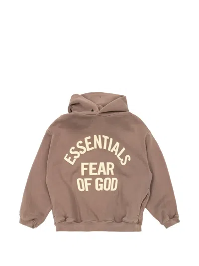 Essentials Kids'  Logo-print Hoodie In Brown