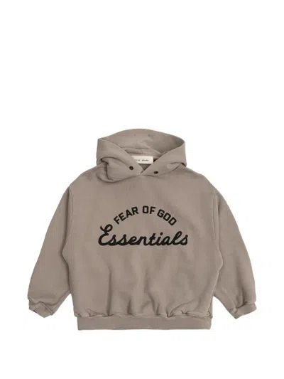 Essentials Kids'  Logo-print Hoodie In Brown