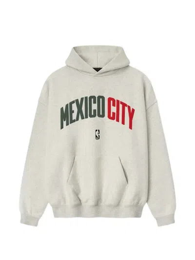 Essentials Logo-print Hoodie In Gray