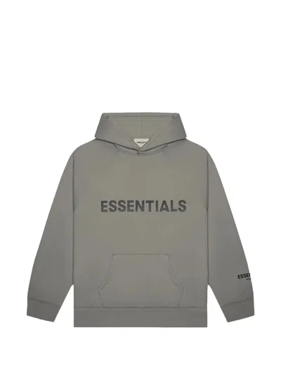 Essentials Logo-print Hoodie In Gray