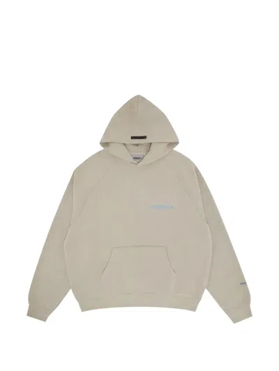 Essentials Logo-print Hoodie In Brown