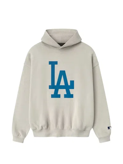 Essentials Logo-print Jersey Hoodie In Gray