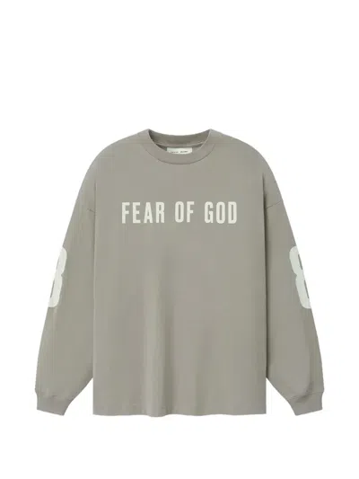 Essentials Logo-print Long-sleeve T-shirt In Gray