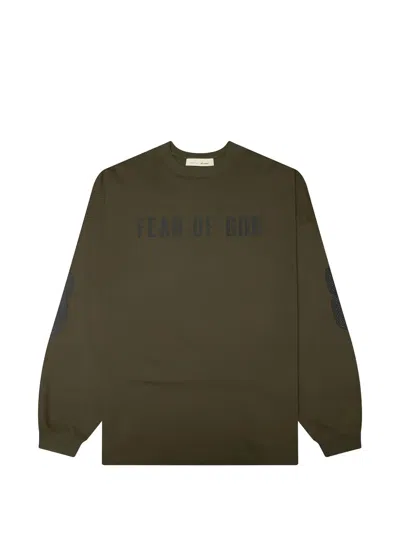 Essentials Logo-print Mesh T-shirt In Green