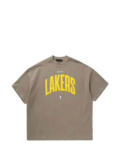 Essentials Logo-print Oversized T-shirt In Gray