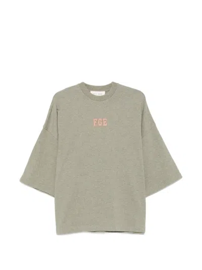 Essentials 로고 프린트 라운드 넥 티셔츠 In Multi
