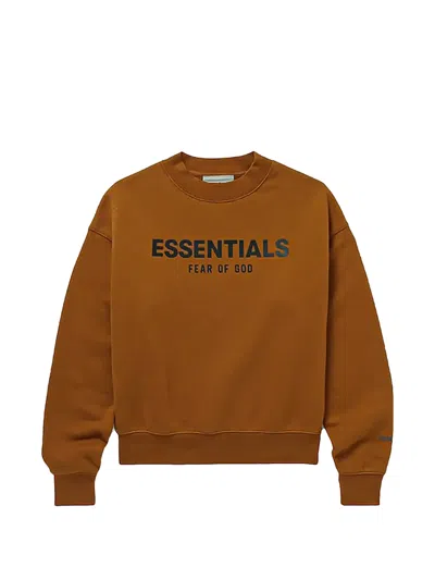 Essentials Kids'  Logo-print Sweater In Brown