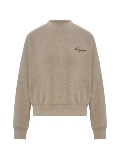 Essentials Logo-print Sweater In Neutral