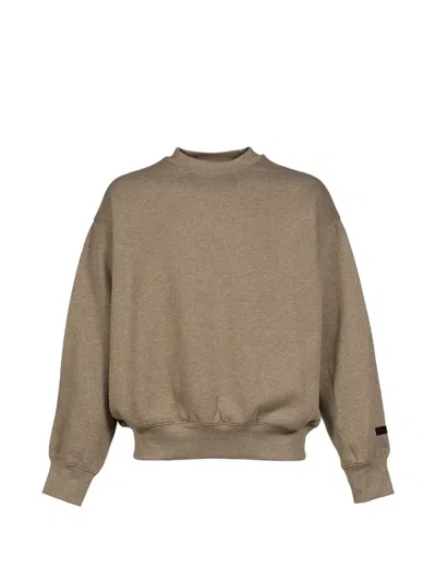 Essentials Logo-print Sweater In Brown