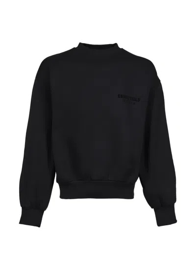Essentials Logo-print Sweatshirt In Black
