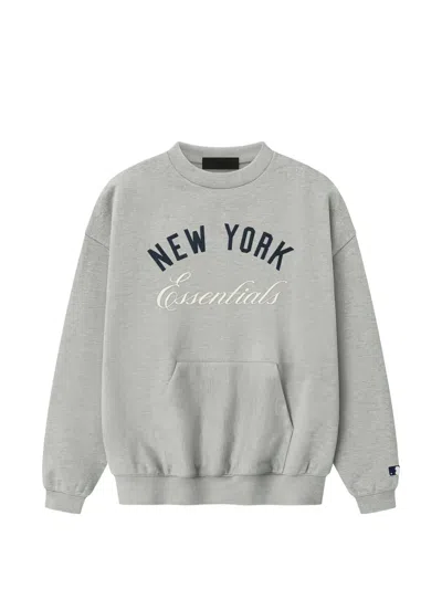 Essentials Logo-print Sweatshirt In Gray